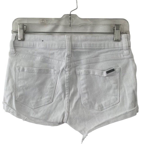 STS Blue Short Shorts Denim White Cutoffs Womens Size 24 Distressed - Picture 8 of 8